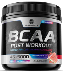 Silveronyx muscle recovery powder with BCAAs for post-workout support