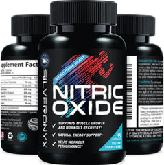 SilverOnyx nitric oxide bottle pour showing premium formula for potentially sustained workout energy