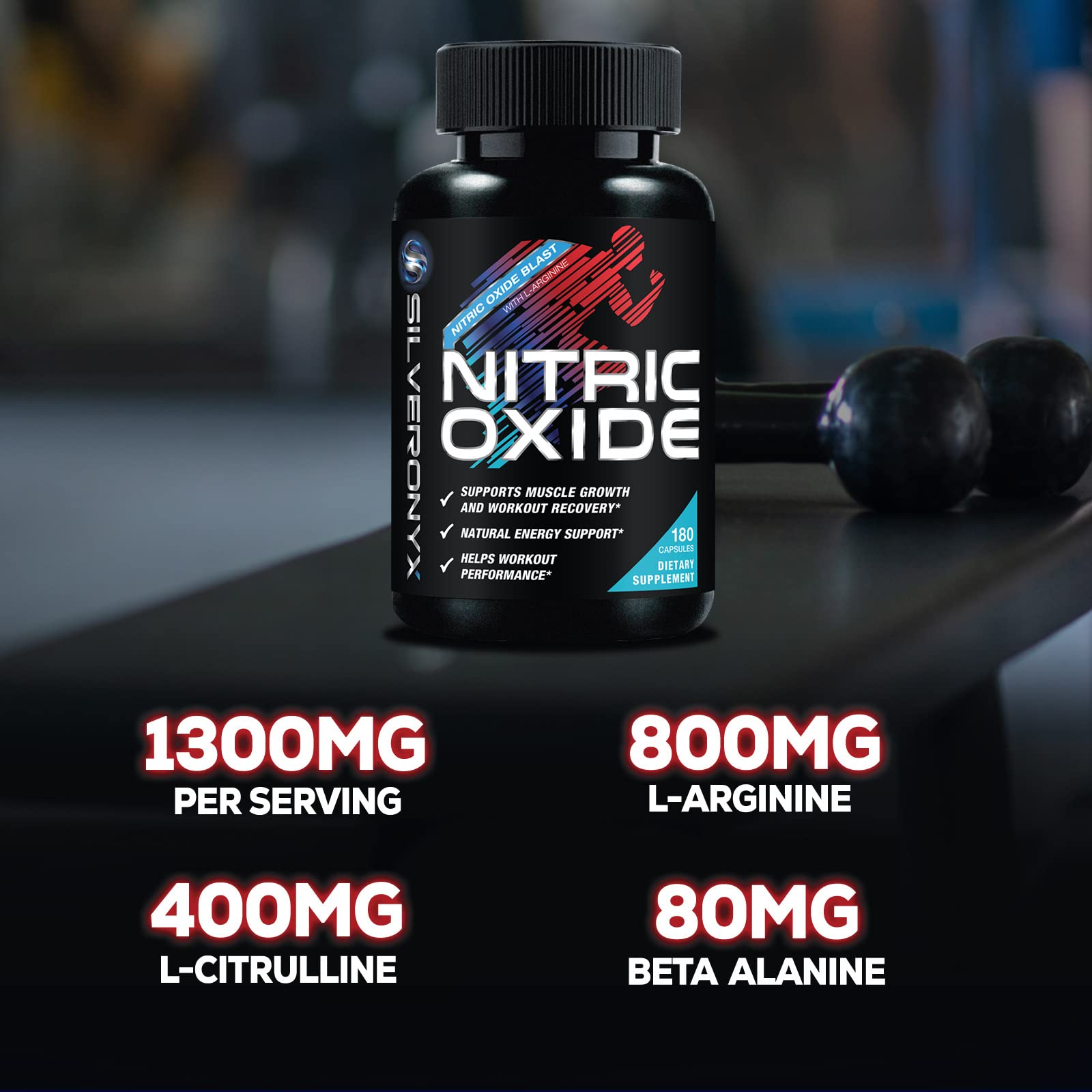 SilverOnyx USA manufactured facility badge on supplement label