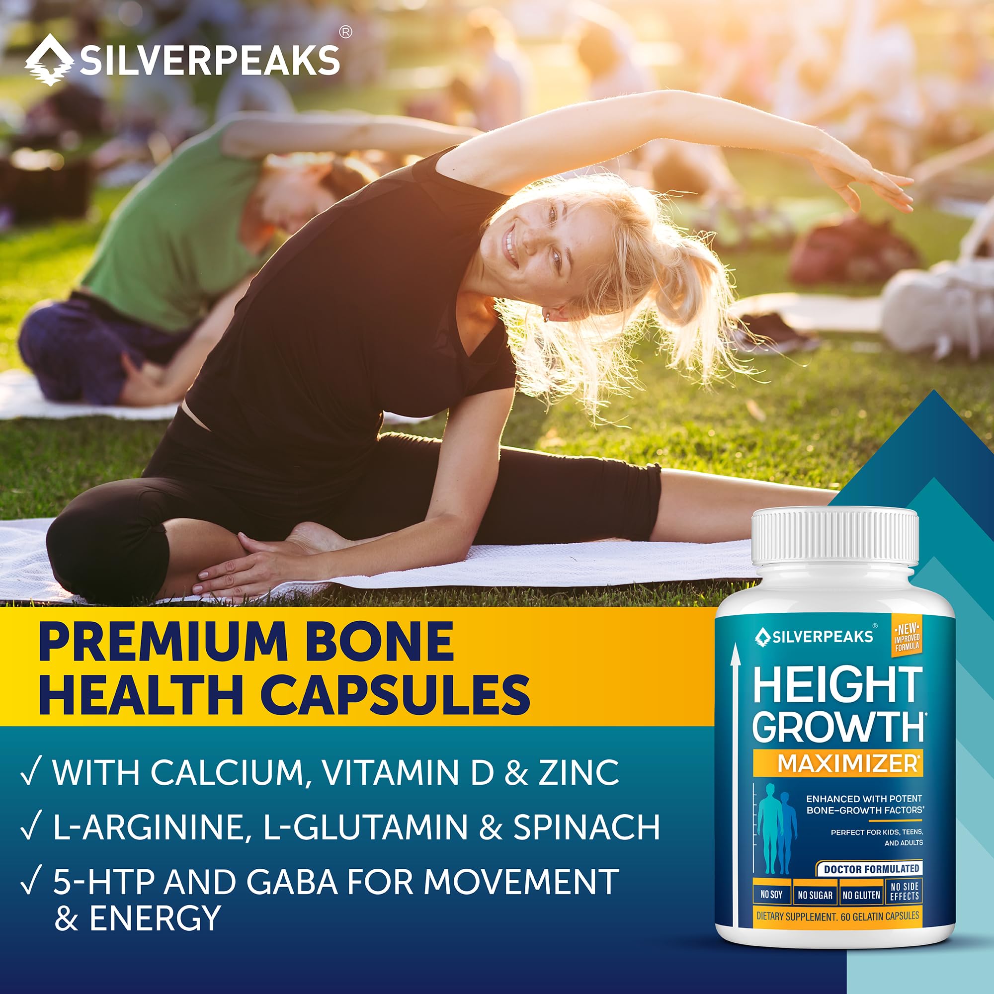 Teens taking Silverpeaks Growth Capsules as part of daily routine.