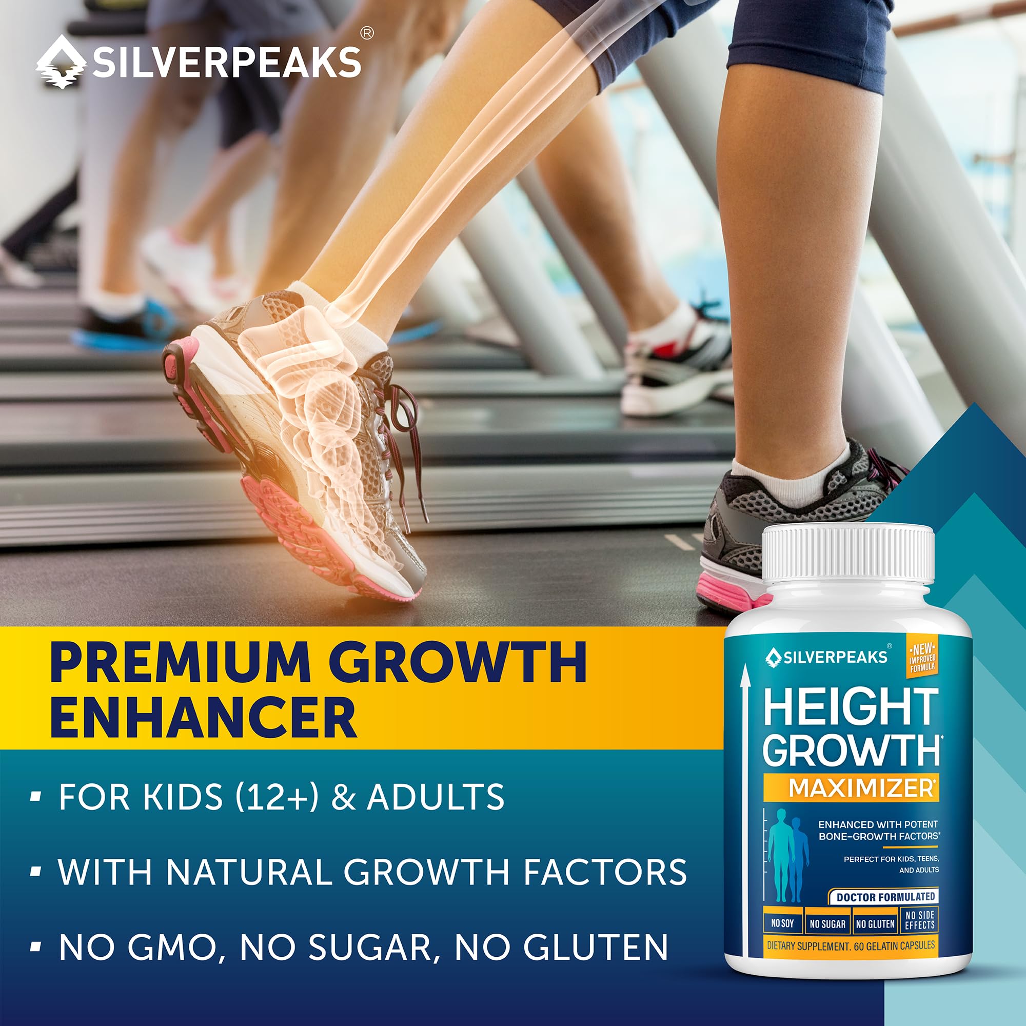 Silverpeaks Growth Capsules US-made stamp on the box.