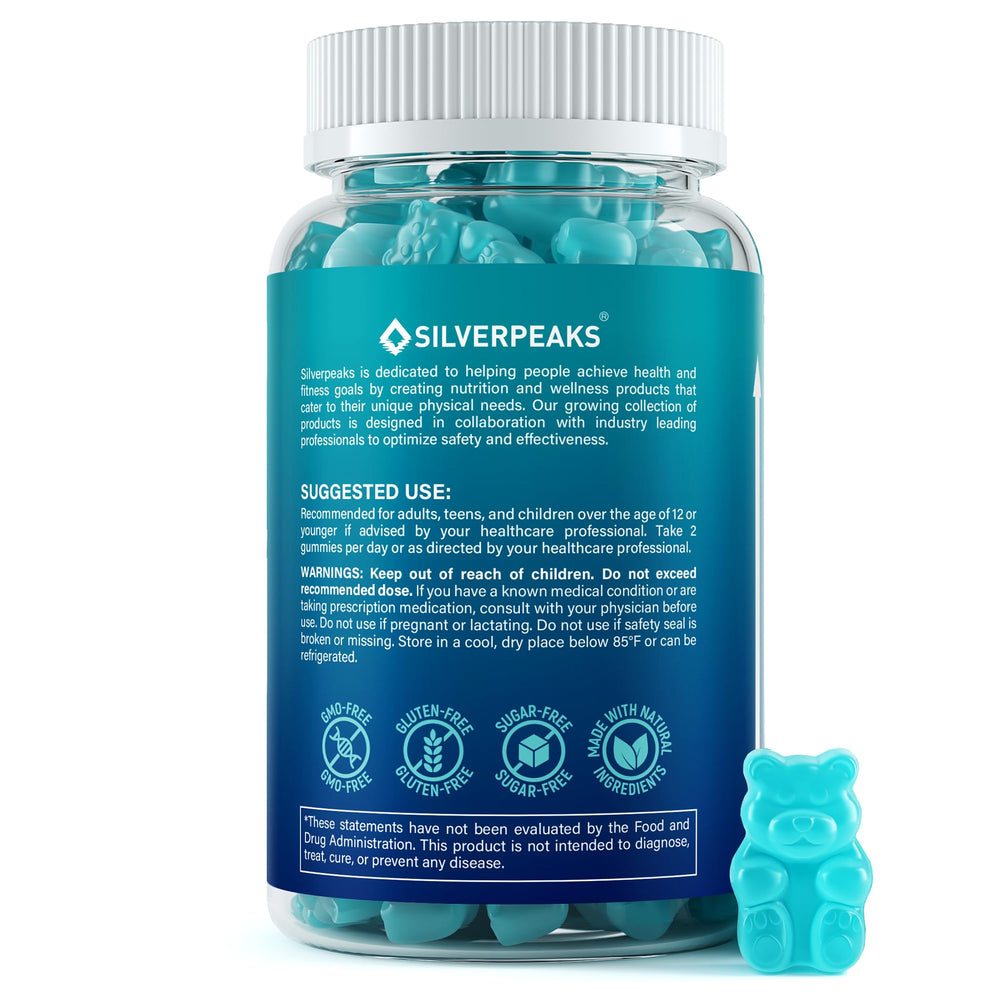 Silverpeaks bottle label shows zinc, magnesium, and growth-support blend