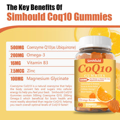 Simhould CoQ10 magnesium label close-up indicating added energy support.