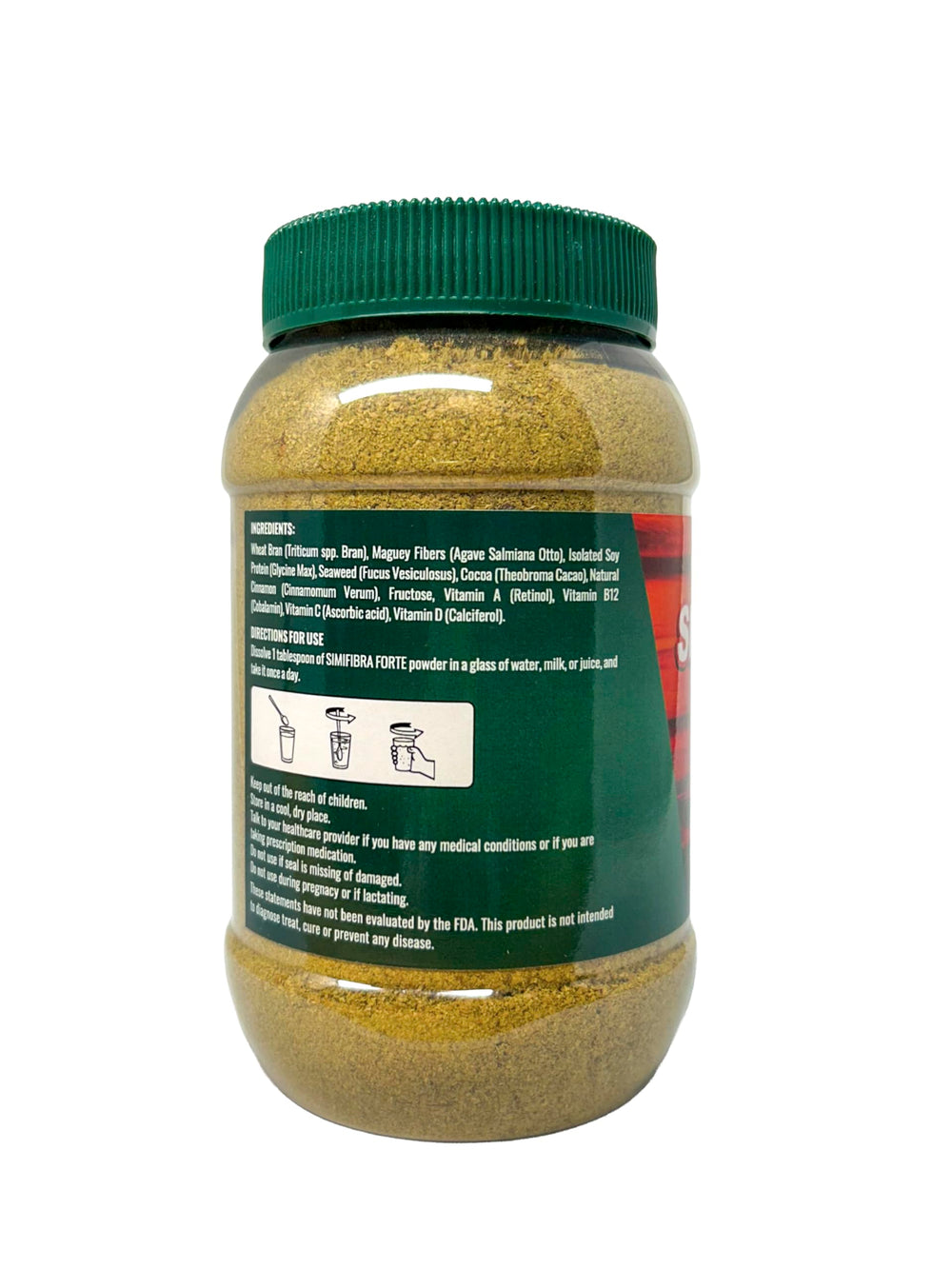 Scoop of SIMIFIBRA FORTE MX stirred into water for easy daily fiber.