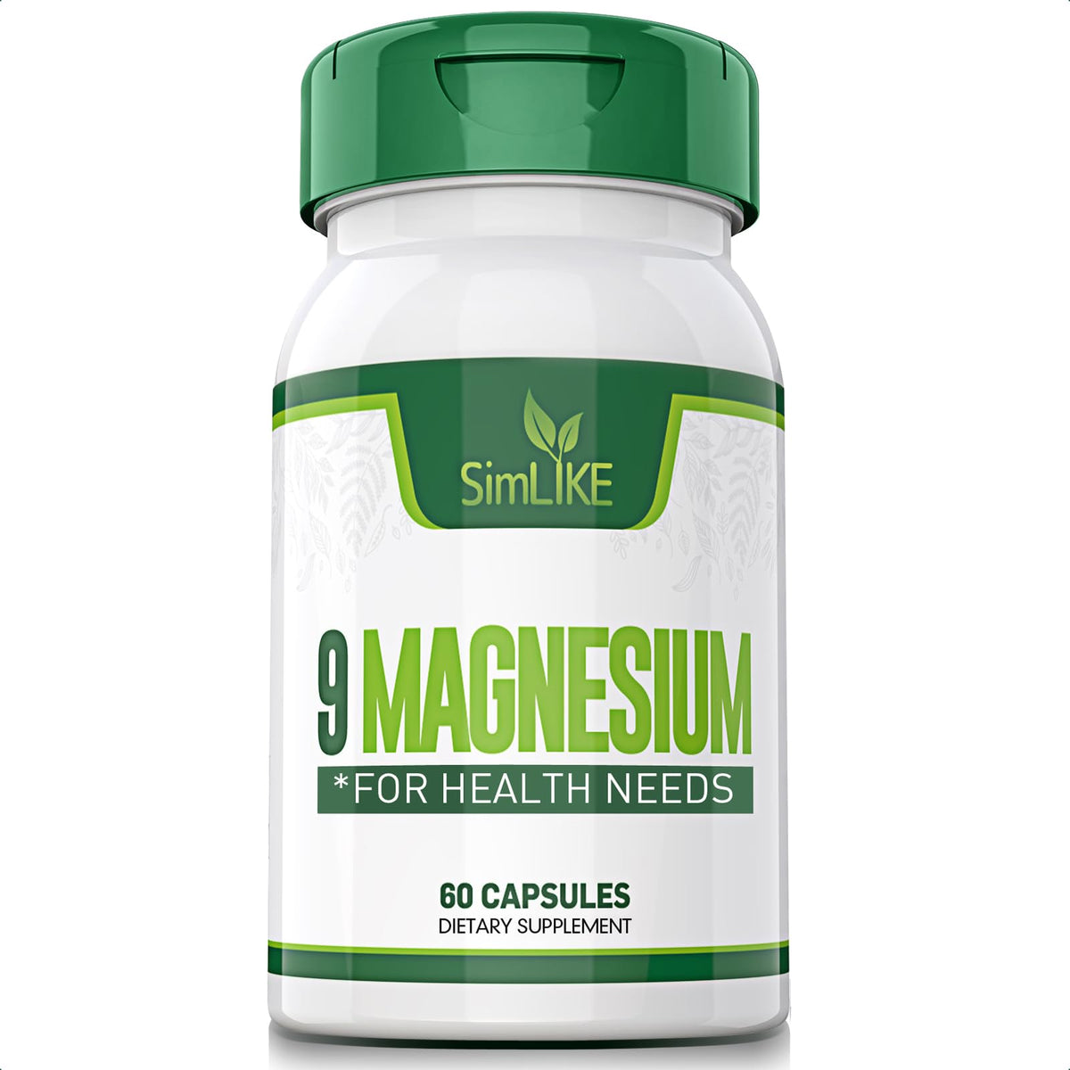 Simlike 9-Form Magnesium bottle showing a broad, high-absorption blend.