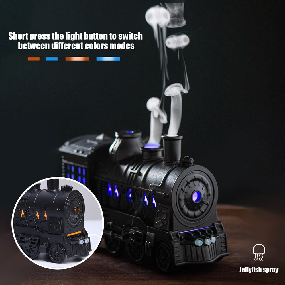 SIMOHOT Train Diffuser shows two mist modes for customizable aroma spread