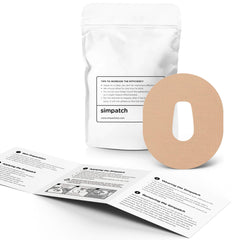 SIMPATCH Dexcom G6 patch on skin showing discreet wear