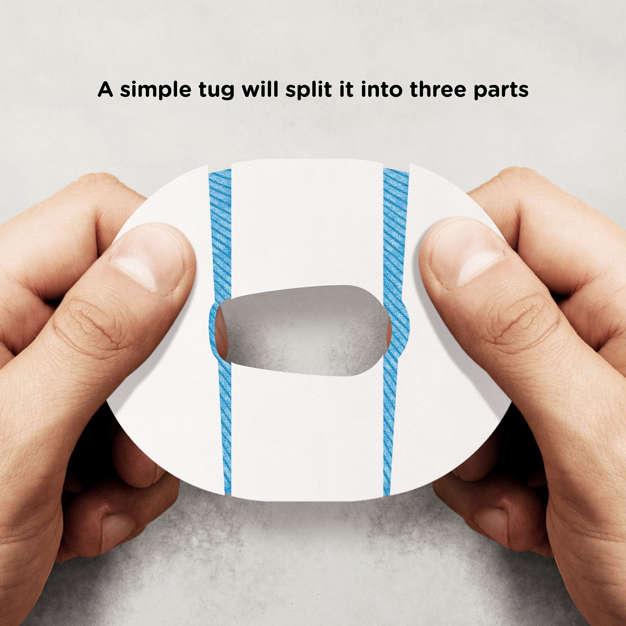 Easy application method demonstrating simple patch placement