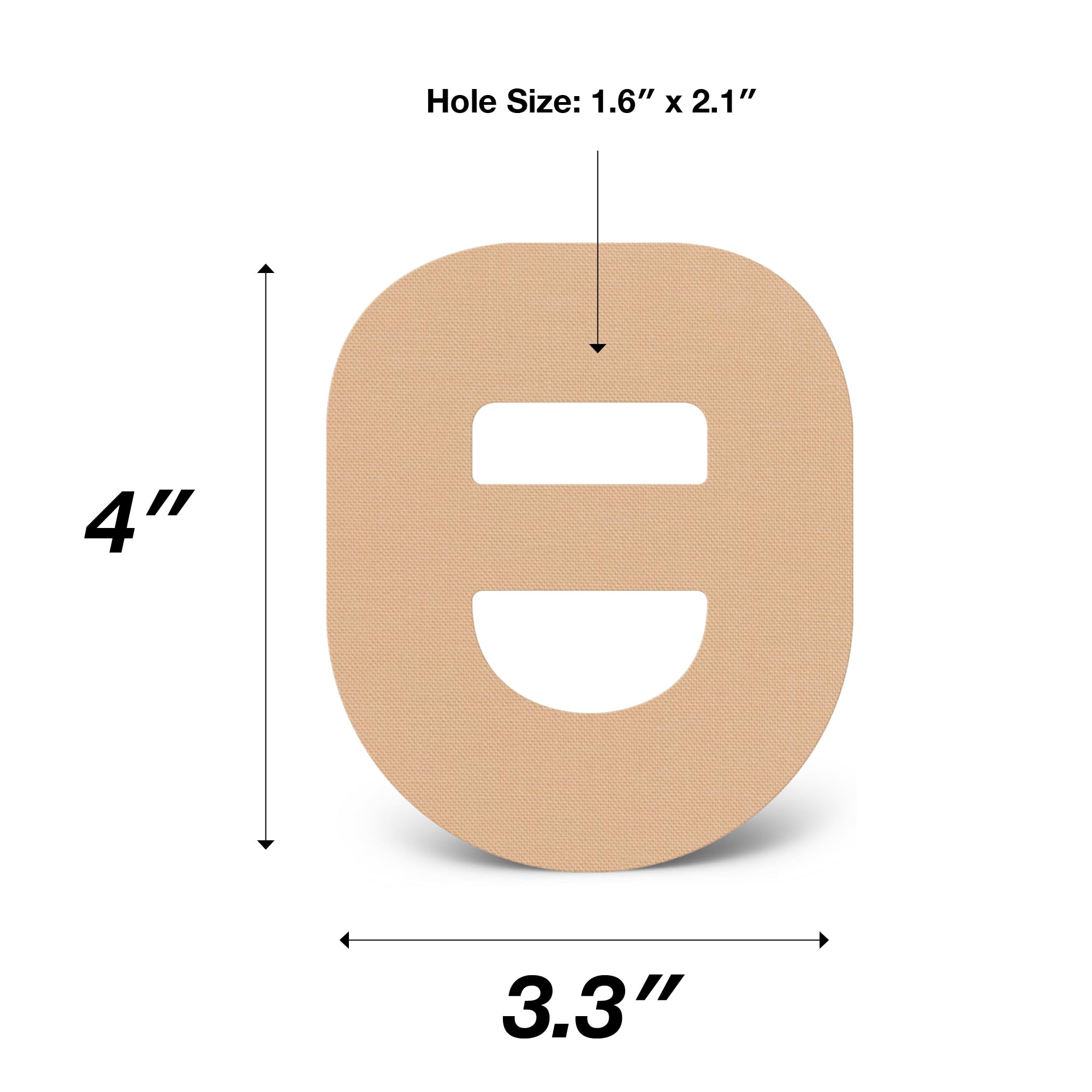 SIMPATCH strap-compatible Omnipod patch demonstrates secure compatibility in tan.