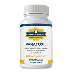 Simple Promise Paratoxil bottle front for daily gut wellness support