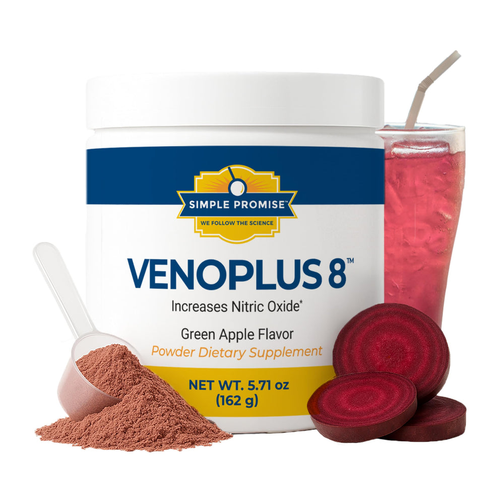 Simple Promise VenoPlus8 beet root powder tub supports steady energy and circulation.