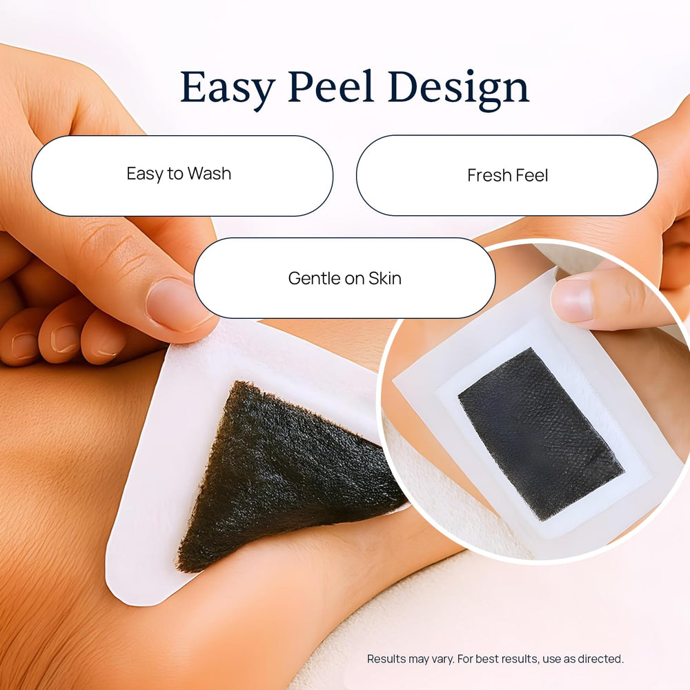 Simple Promise Xitox Foot Pads bamboo vinegar illustration highlights natural cleansing.