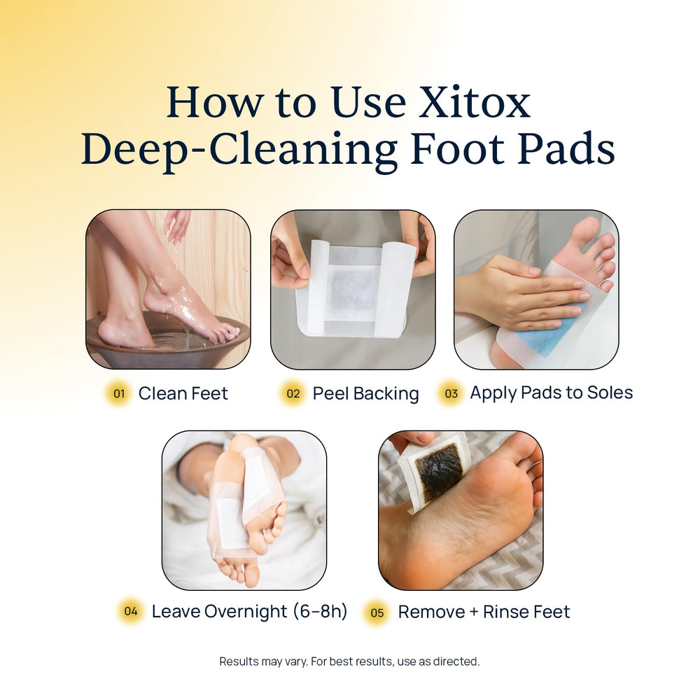 Simple Promise Xitox Foot Pads relaxing scene, suggesting a peaceful bedtime ritual.