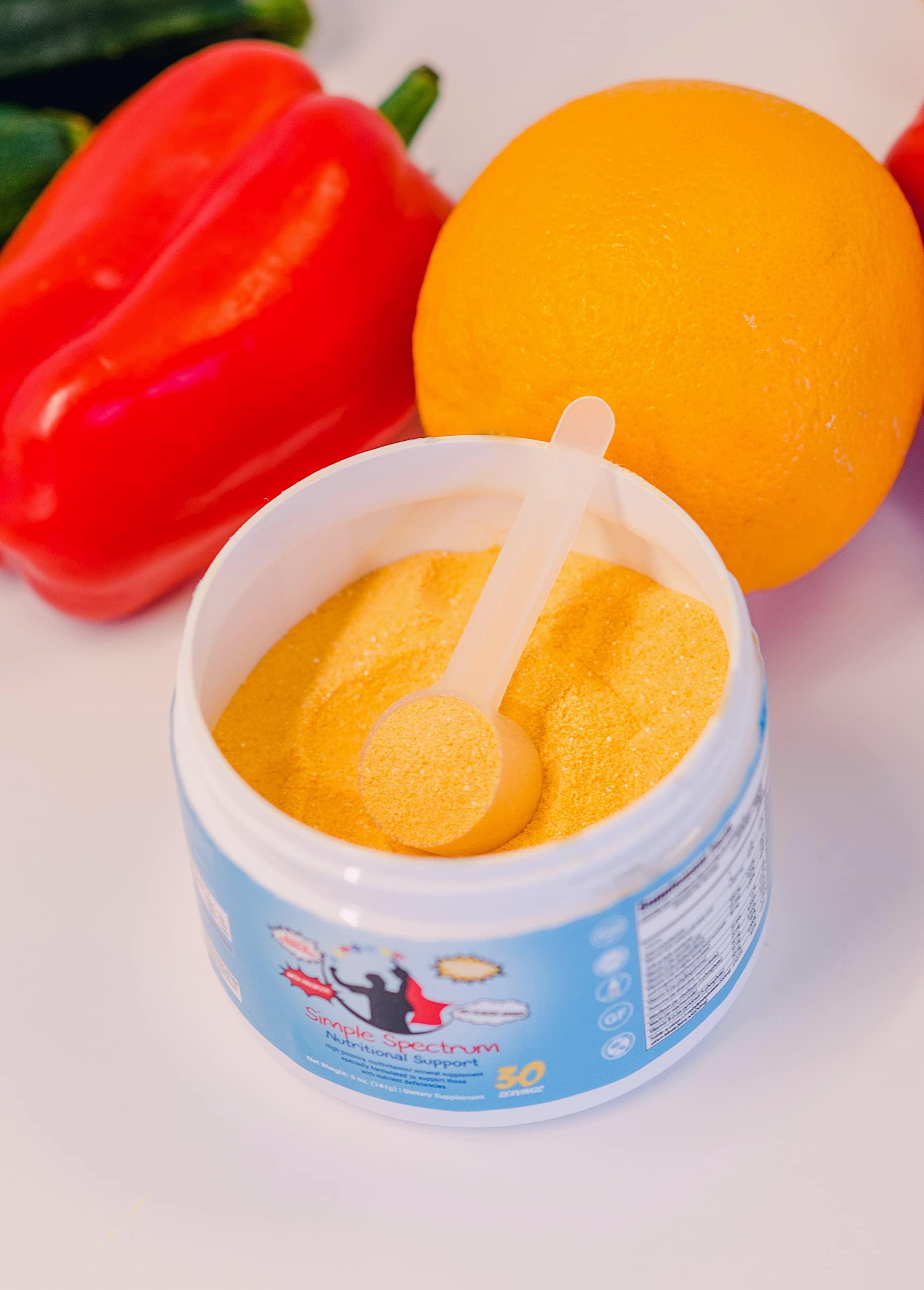 Simple Spectrum measuring-spoon-dose showcases precise, convenient administration.