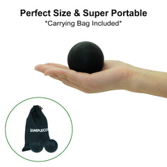 Bola de masaje SIMPLECOOL dura, enfoque pie, facilita liberación de fascia plantar.