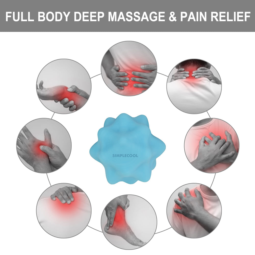 SimpleCool trigger-point ball blue underfoot massage for plantar comfort.
