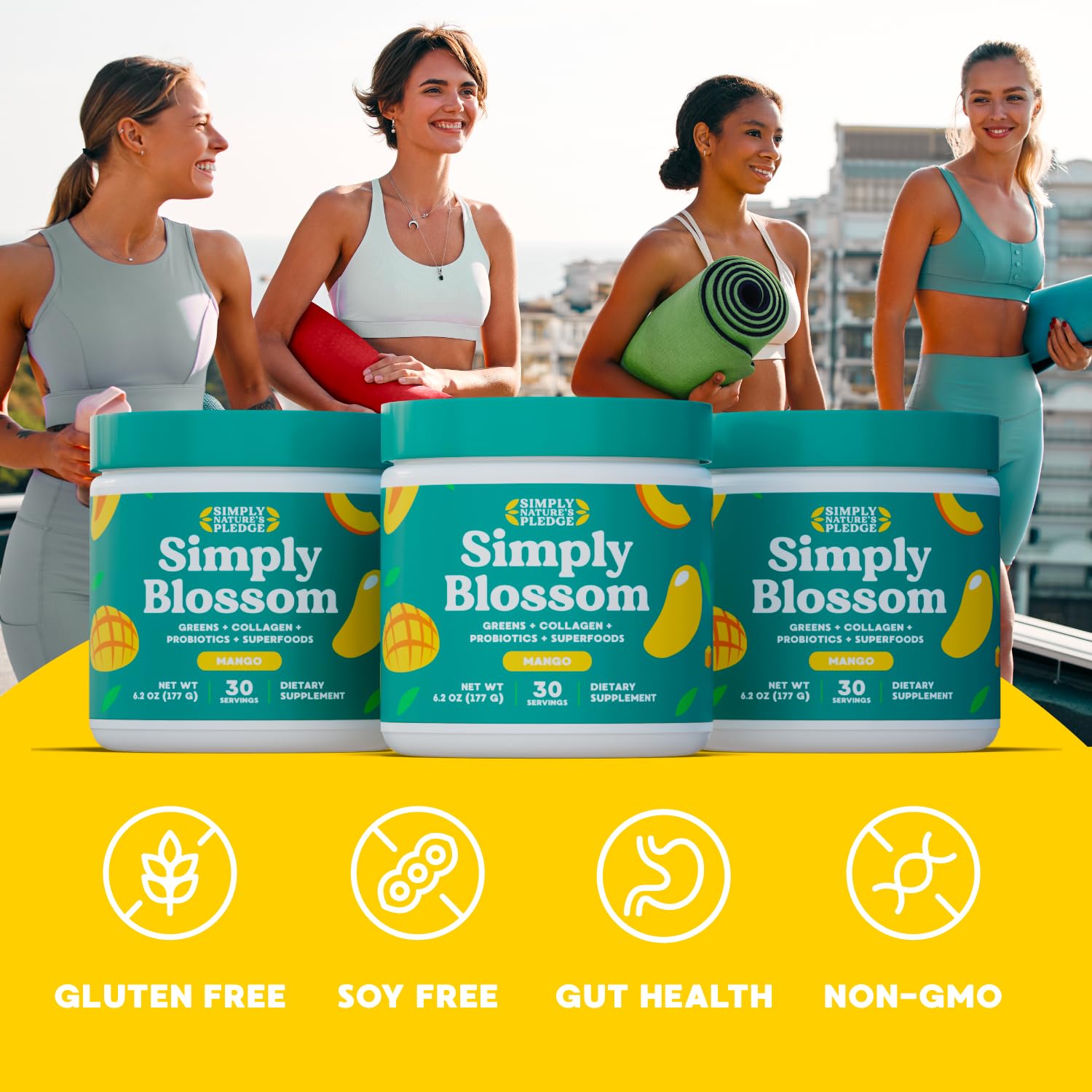 Simply Blossom astragalus-70-polysaccharides label emphasizes immune-supporting herbal content
