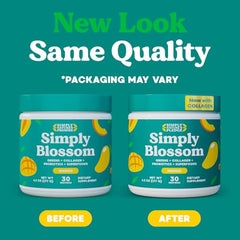 Simply Blossom Daily Greens scoop-dispense demonstrates easy serving for daily use