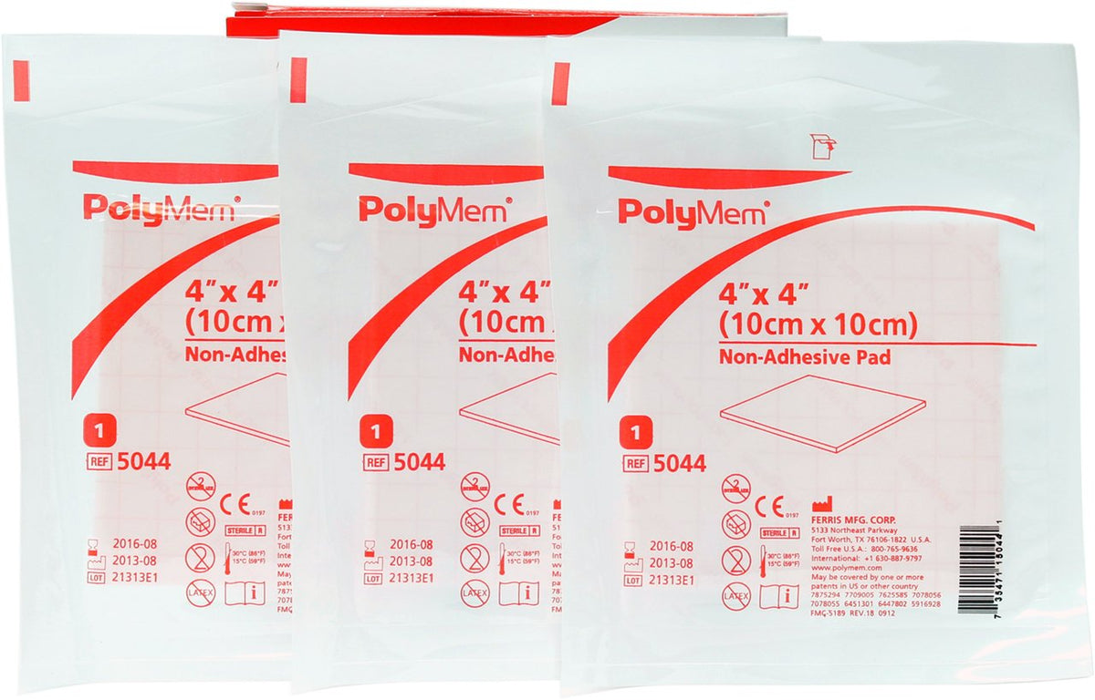Simply Natural PolyMem 4x4 non-adhesive wound dressing for moist wound healing and gentle cleansing