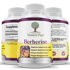 Simply Natures Pure Berberine HCl 500mg supplement facts closeup for informed choices