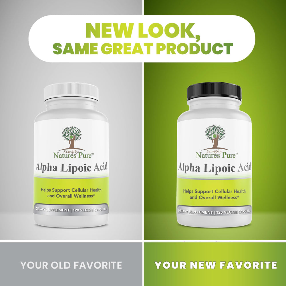 Simply Natures Pure RLipoic Acid capsules pack shot highlights daily antioxidant potential