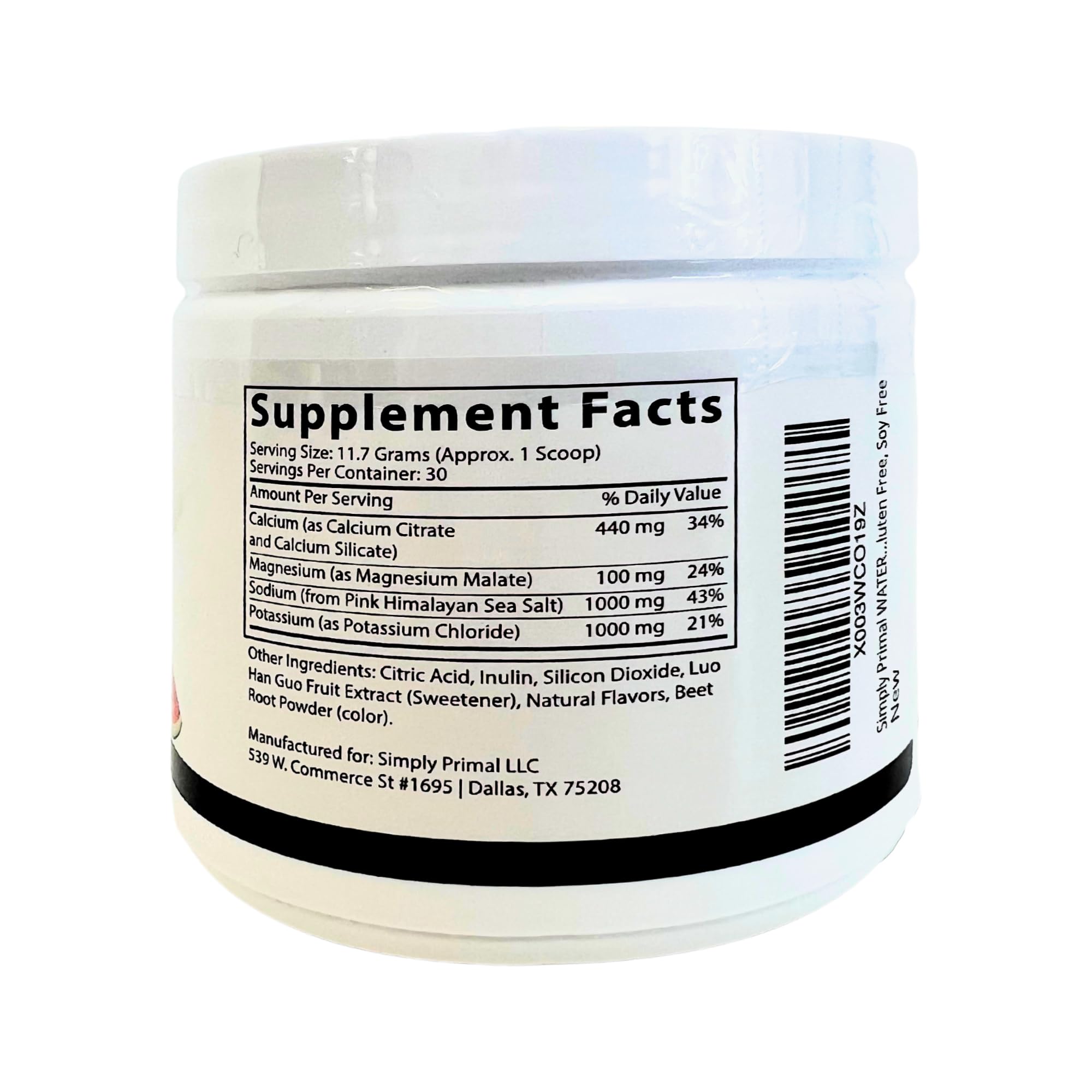 Simply Primal Waterfast electrolyte serving supports steady hydration during fasting.