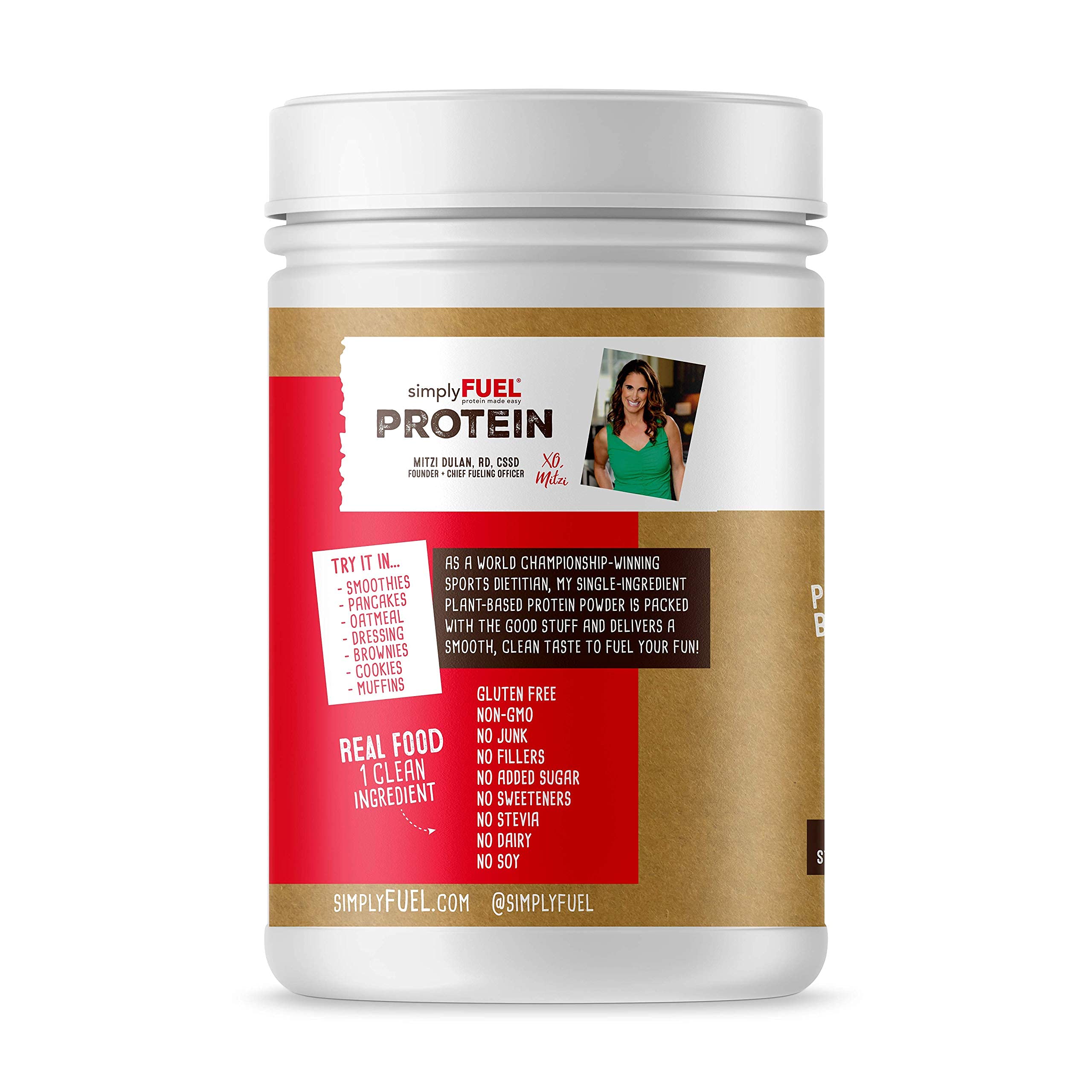 simplyFUEL chickpea protein powder kitchen prep, supports balanced meals
