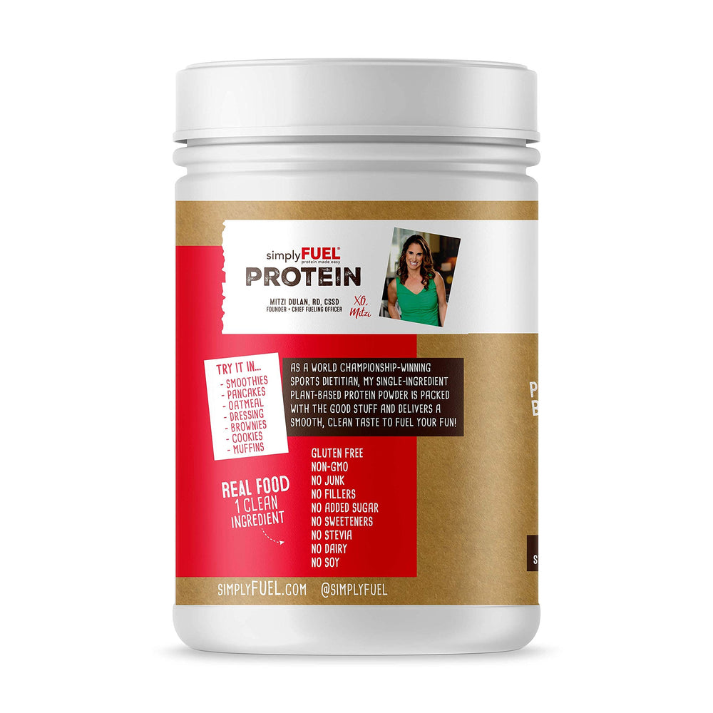 simplyFUEL chickpea protein powder kitchen prep, supports balanced meals