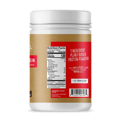 simplyFUEL chickpea protein powder smoothie, blends smoothly for a protein boost