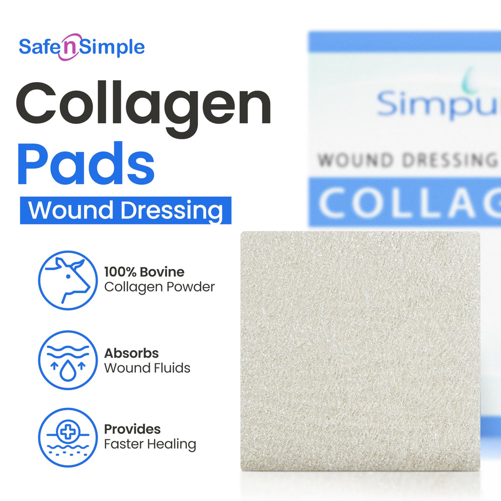 Simpurity collagen dressing conforms to wounds for easy application.
