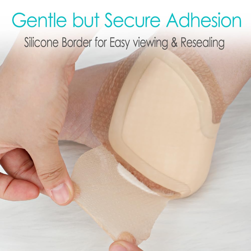 SinaiSea border adheres smoothly to skin, reducing discomfort during dressing changes.