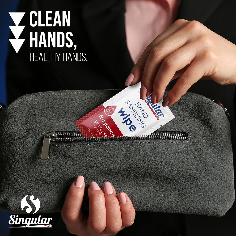 Made in USA Singular Wipes offer reliable hand sanitizing options.