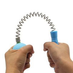 SinLoon massager in use; tapotement-style massage to loosen knots.