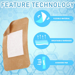 Sinmoe easy-apply fabric bandage sticks to cleaned wounds quickly and securely.