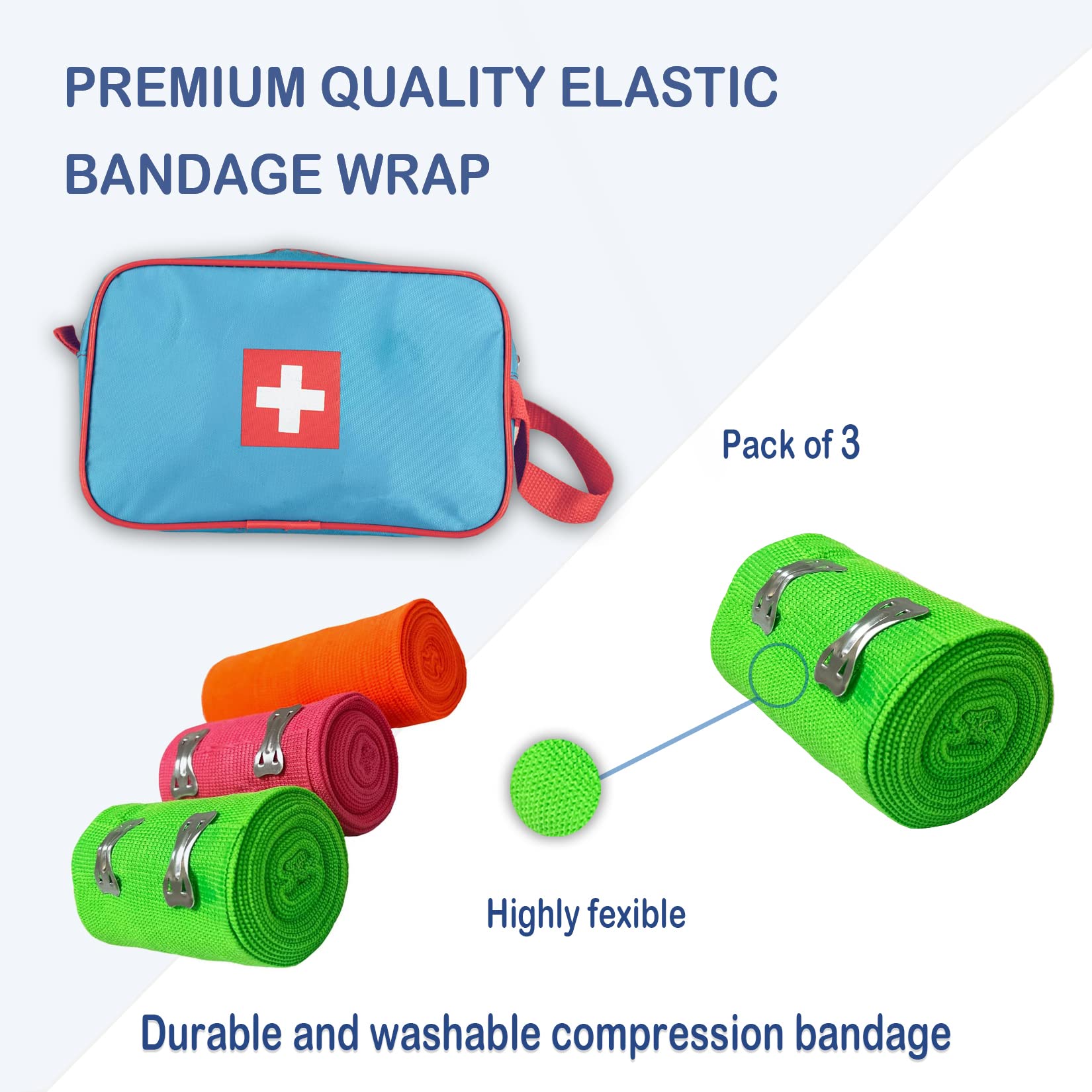 SION BIOTEXT bandage on the leg providing flexible support for daily activities.