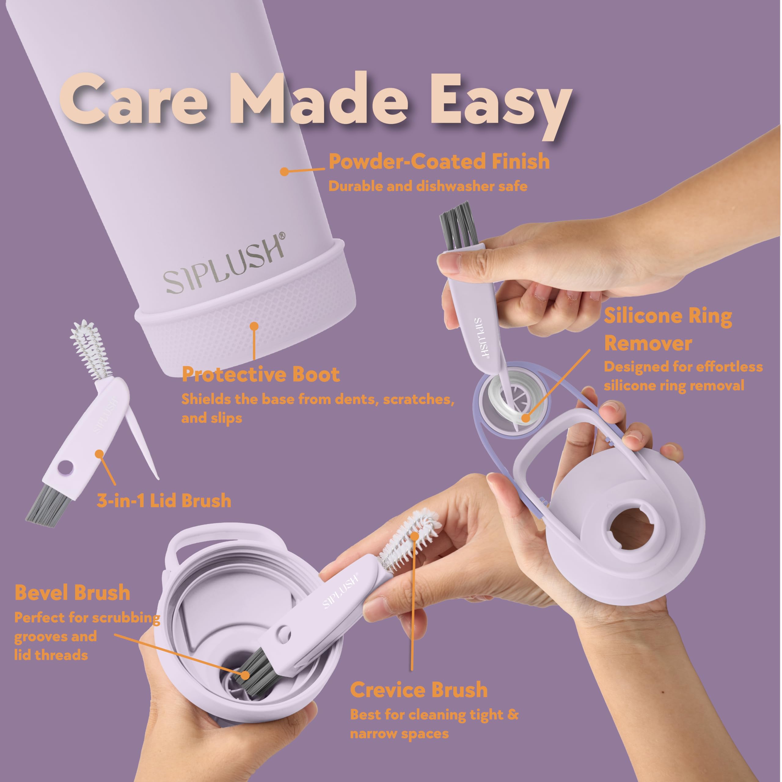 SIPLUSH measurement markings on the bottle for accurate mixing