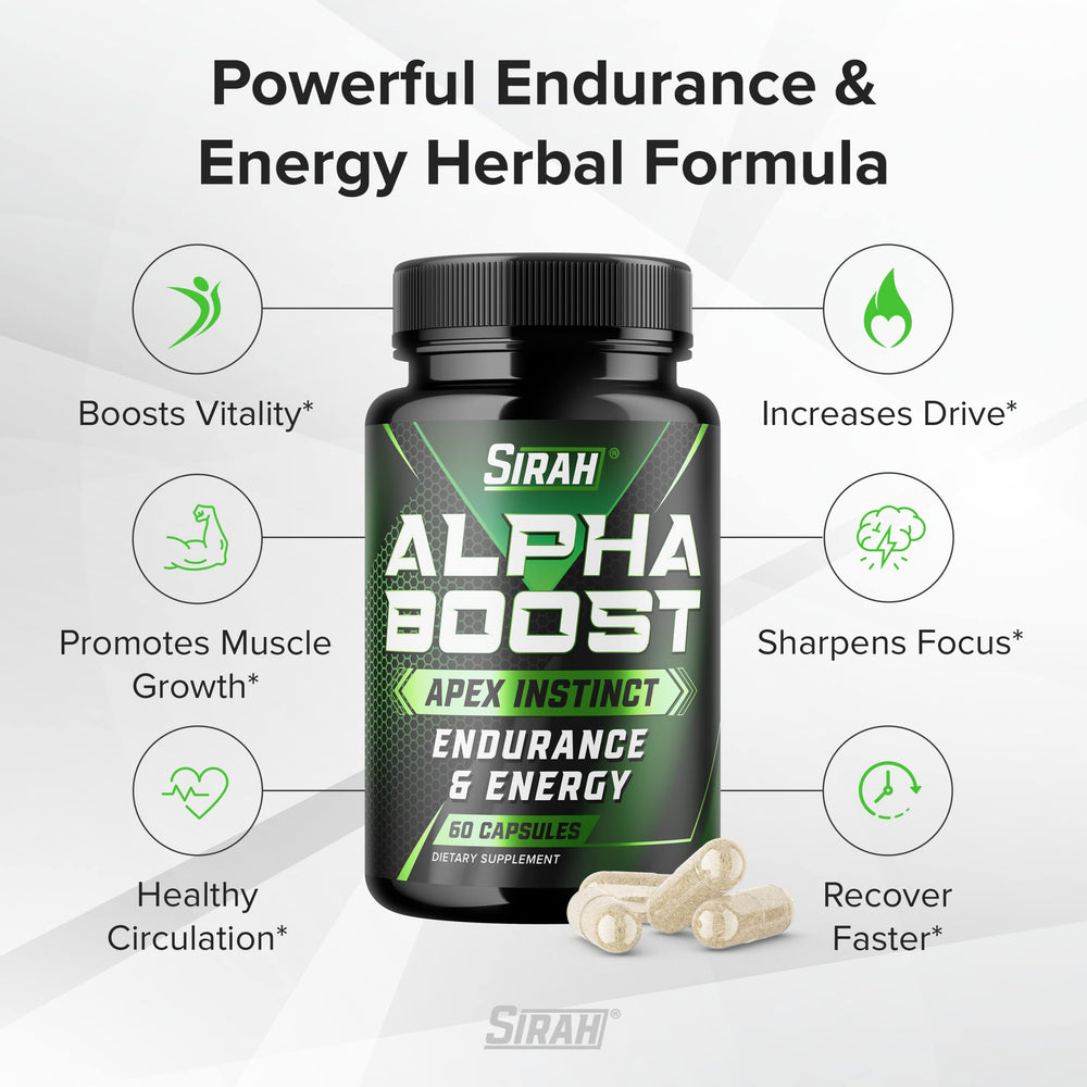 Sirah Testosterone Booster label detail emphasizing quality ingredients and USA manufacturing.