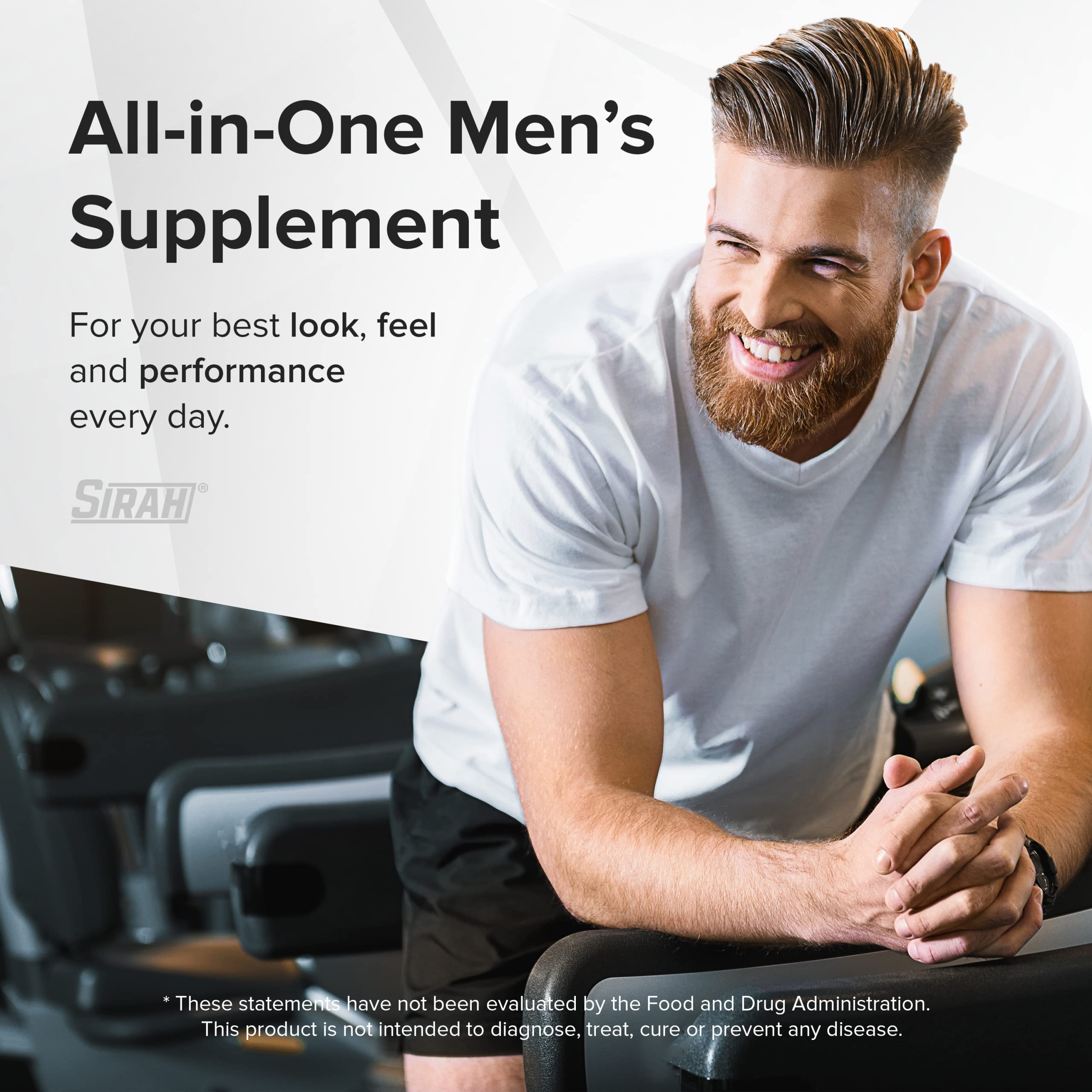 Sirah Testosterone Booster side view packaging conveys premium, trusted performance support.