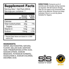 SiS GO energy gels assortment with multiple flavors for choice.