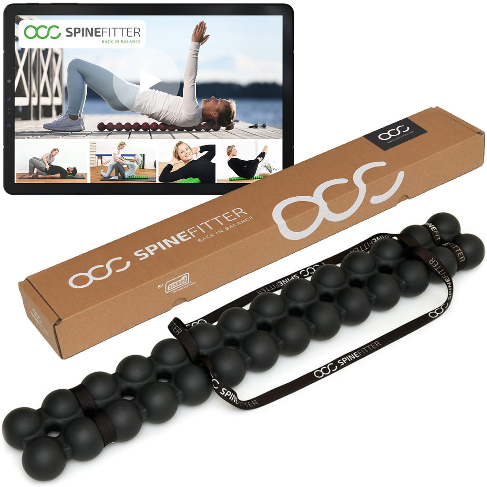 SISSEL SpineFitter back massager with 28 balls for targeted tension relief.