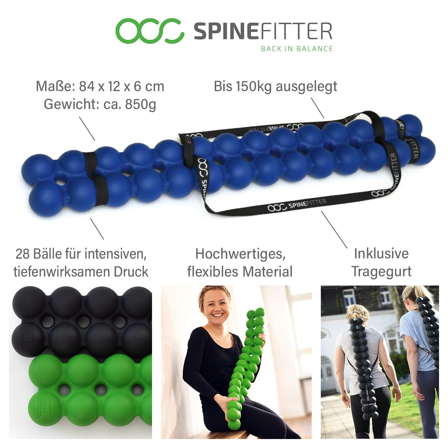 SISSEL Spinefitter Blue supports core stability during routine sessions.