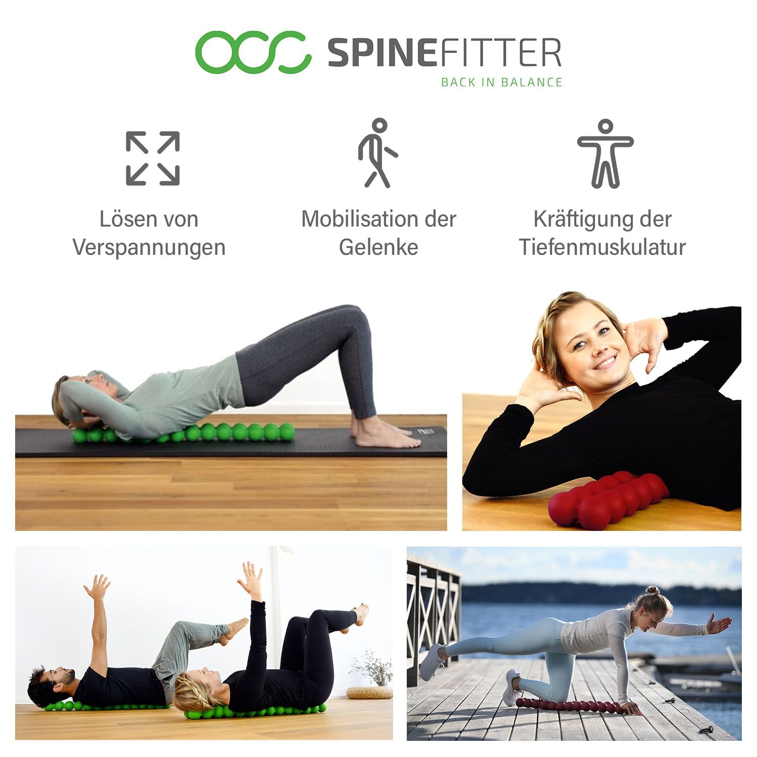 SISSEL Spinefitter Blue deep-pressure mobilization opens vertebral joints for fascia care.