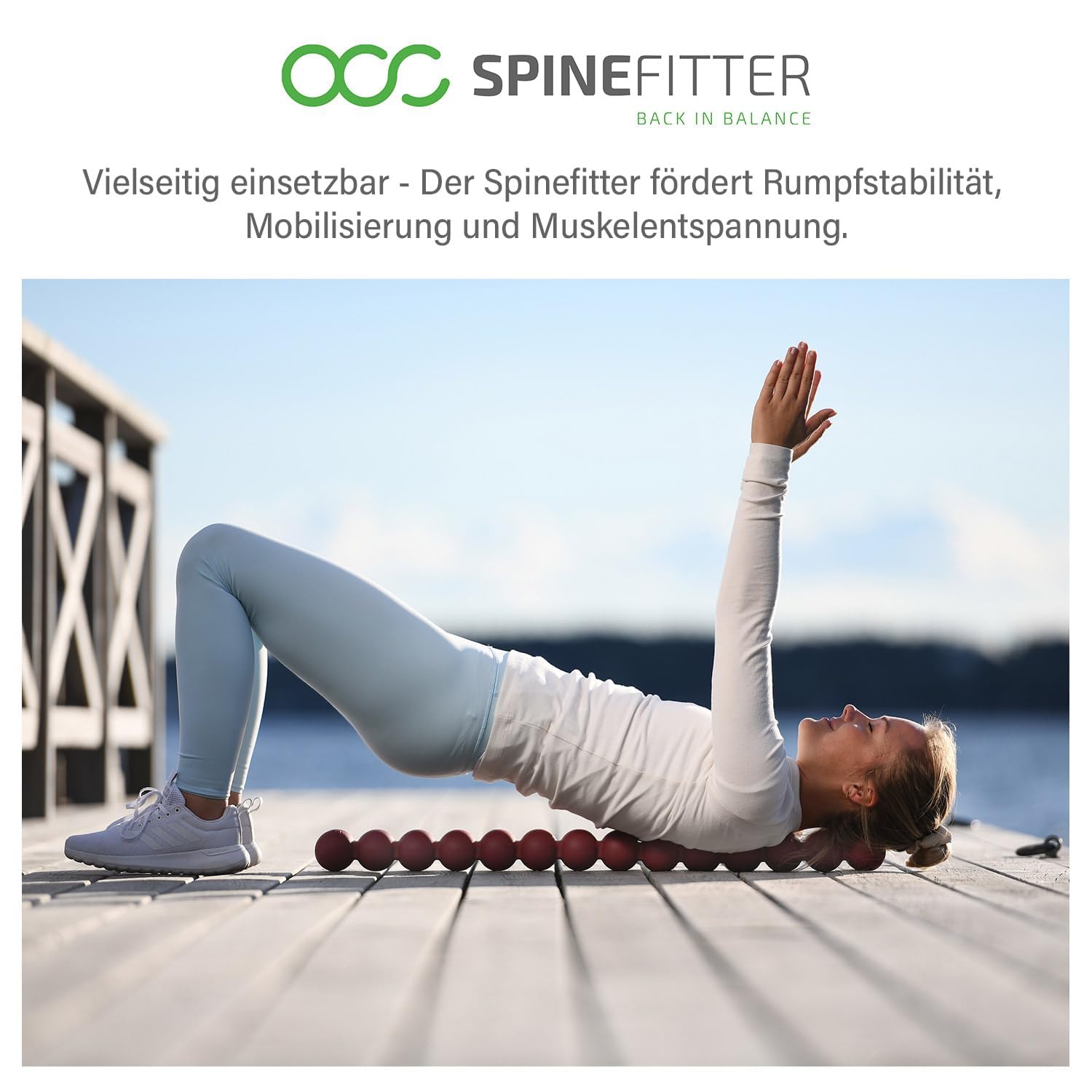SISSEL Spinefitter Blue ideal for Pilates and yoga back balance.