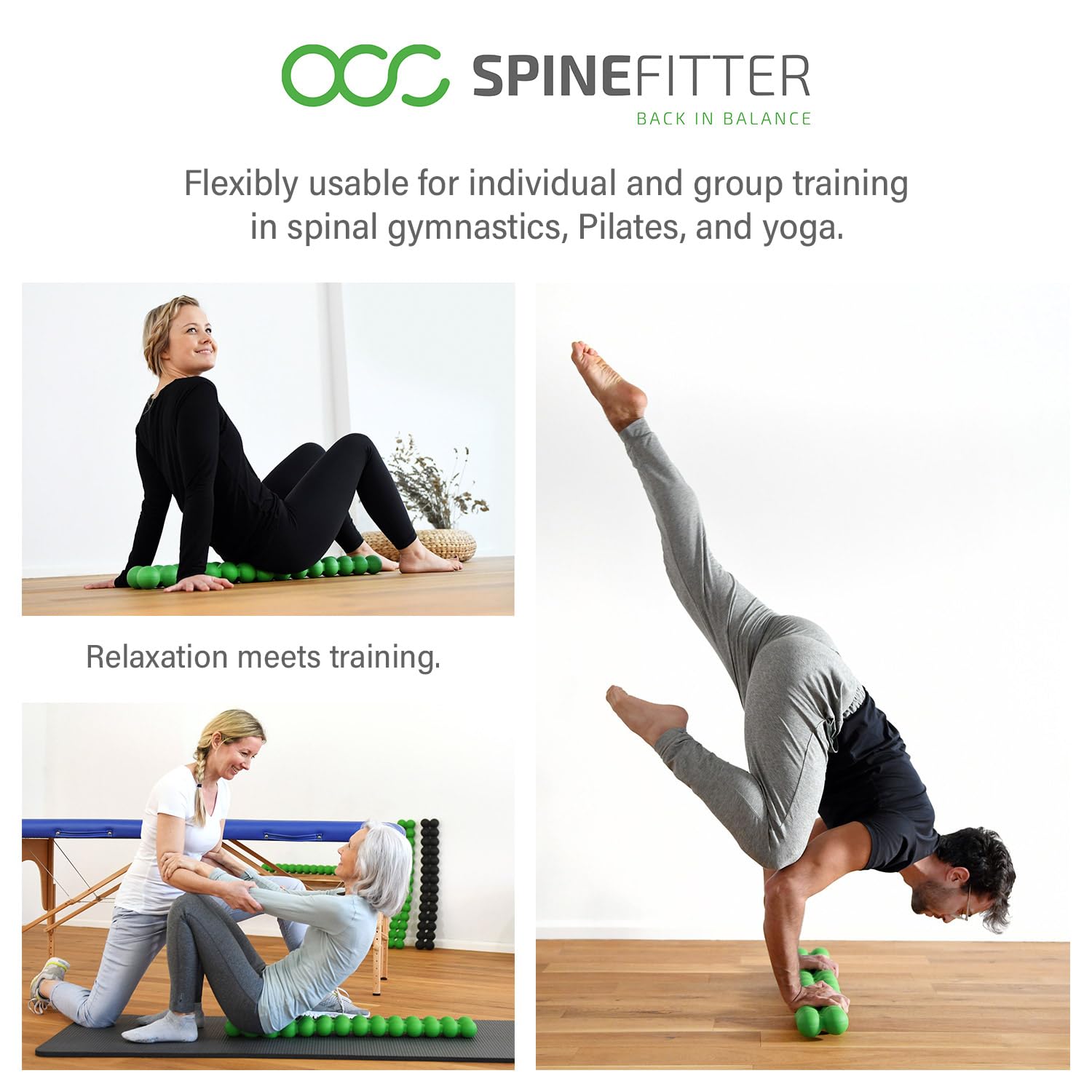SISSEL SpineFitter ideal for solo or group spinal gymnastics training.