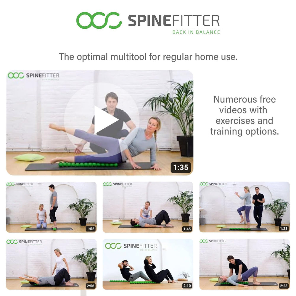 SISSEL SpineFitter applies deep-pressure mobilization along the spine for fascia comfort.