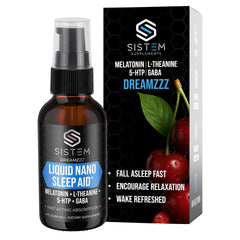 Sistem Dreamzzz liquid sleep aid bottle for quick nightly calm.
