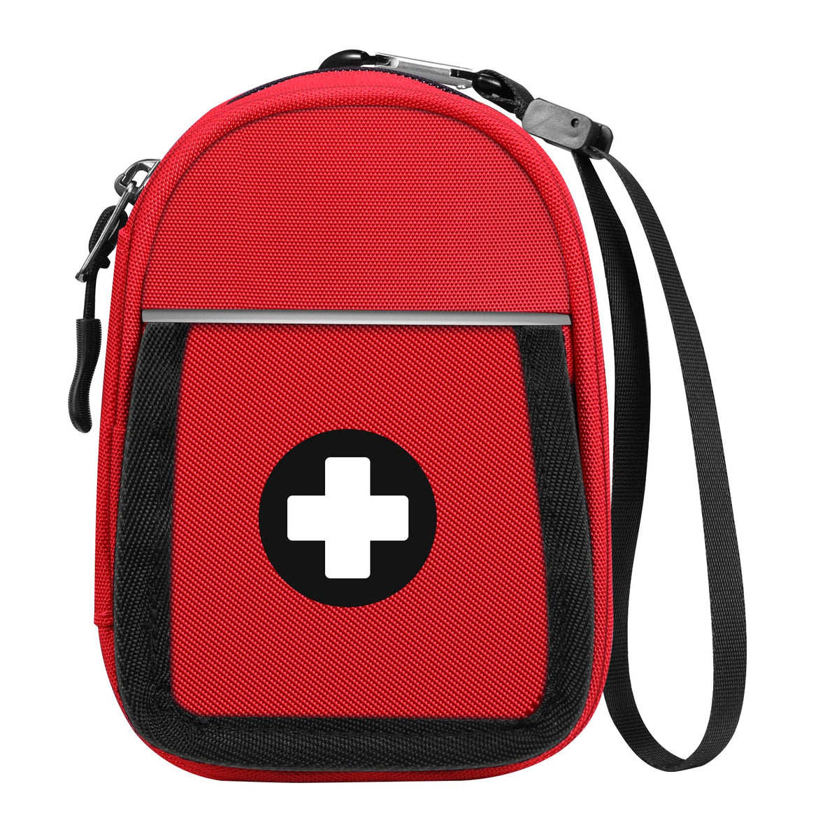 SITHON insulated medicine case red with hand strap for portable travel storage