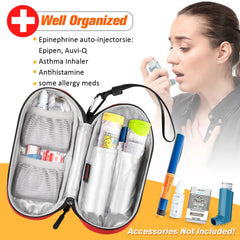 SITHON medical organizer compact layout keeps allergy essentials organized