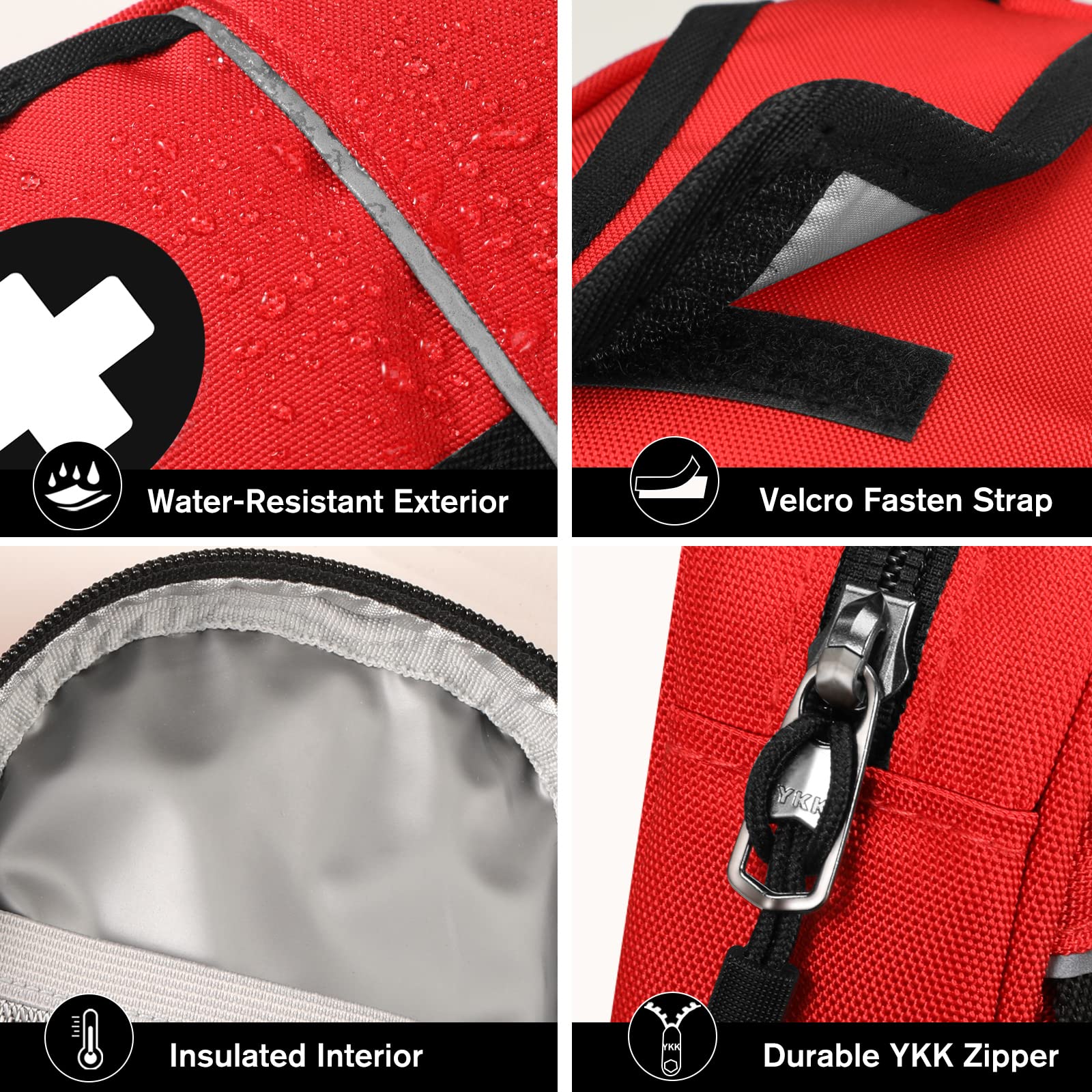SITHON secure storage with interior pockets keeps allergy supplies organized