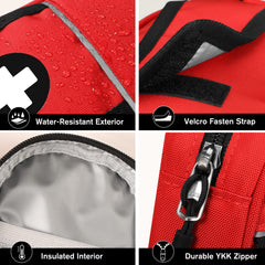 SITHON secure storage with interior pockets keeps allergy supplies organized